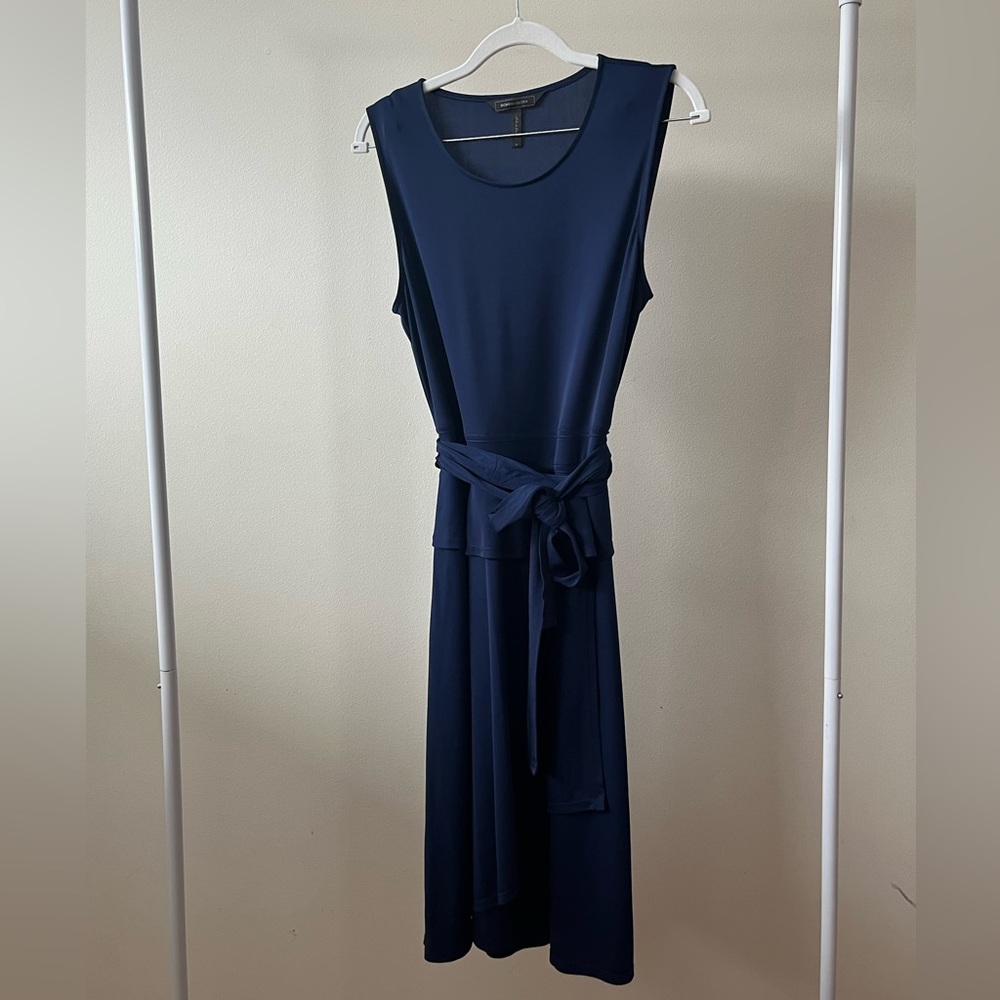 BCBGMazAzria Navy Blue Tie Dress Medium